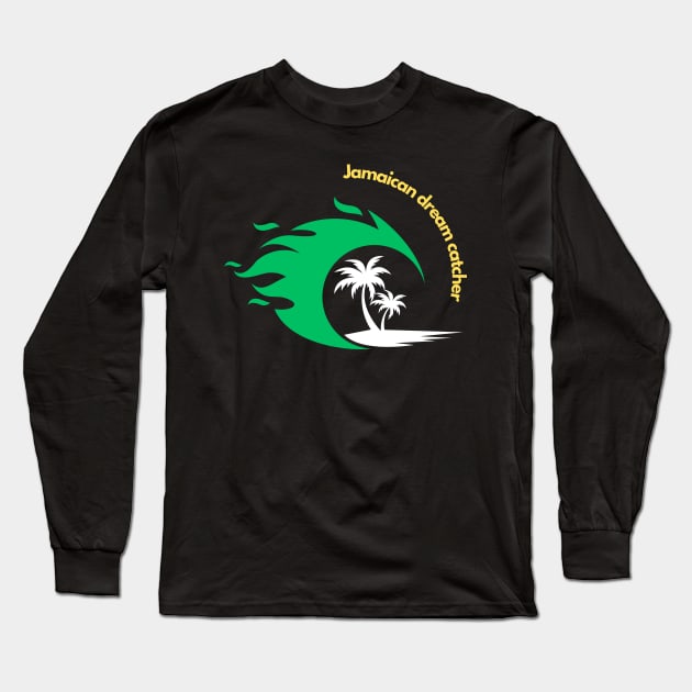 Jamaican Dream Catcher Jamaica Long Sleeve T-Shirt by PurePrintTeeShop